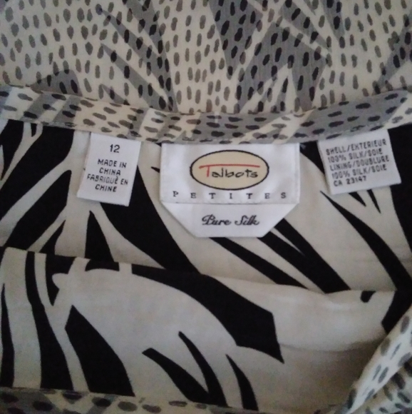 2/$15 Talbots Print Silk Skirt - Picture 4 of 5